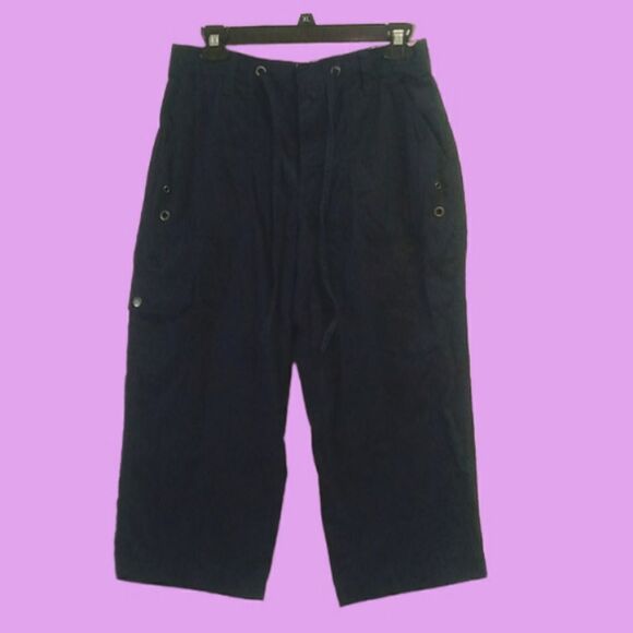 Basic Editions Pants - Basic editions womens cargo capri Navy blue size S